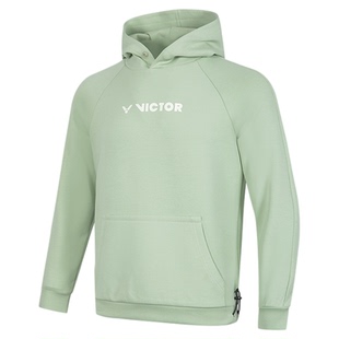 26新victor胜利羽毛球服威克多男女秋冬保暖针织连帽卫衣T恤55023