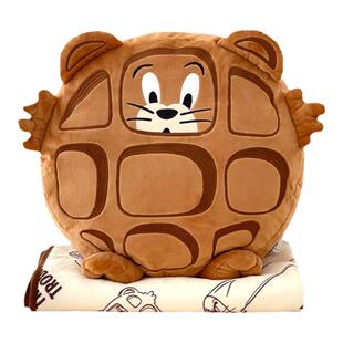 送收纳袋AFGH正版猫和老鼠周边松饼Jerry华夫饼杰利鼠抱枕毯毛毯