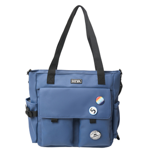 工装潮牌斜挎包男款大容量单肩包学生上课包手提手拎补习袋通勤包