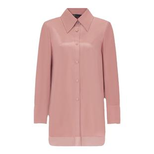 IDPAN长袖极简衬衫上衣女时尚休闲粉色显白女装穿搭多巴胺穿搭