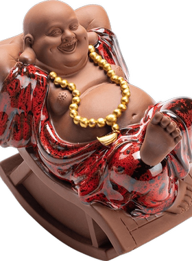 炼器陶瓷招财大肚弥勒佛笑佛摆件