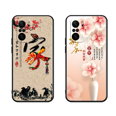 luckrider适用于redmi红米k40手机壳m2012k11ac新款创意m2012k11c全包防摔k40pro彩绘国风软壳网红k40pro+保