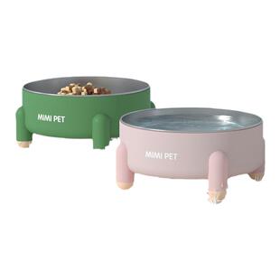 mimipet 狗碗304不锈钢猫碗大口径护颈防打翻防黑下巴水碗猫食盆