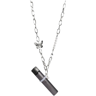 适配悦刻五代挂绳蝴蝶珍珠项链通用电子眼挂链柚子二代套防丢挂件