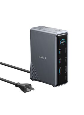 Anker Prime安克14合一拓展坞超清HDMI转换器智控屏显桌面充电器笔记本Type-c网线USB电脑投屏4K硬盘转换传输