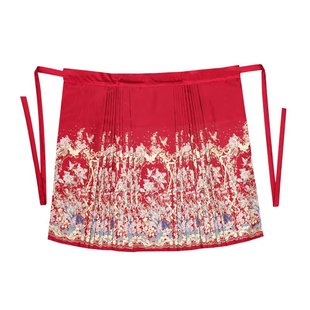 原创【蝶恋花】新中式织金明制汉服马面裙红色婚服日常汉服显瘦