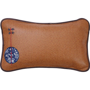 蚕沙全荞麦壳枕藤席带枕套单人夏季透气睡眠家用整头凉席低枕头