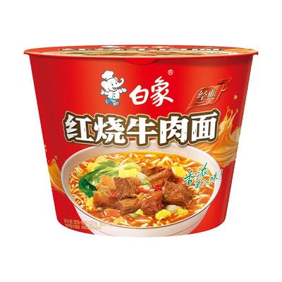 白象红烧牛肉桶装泡面12桶