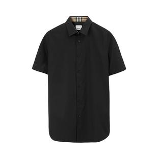 【24期免息】BURBERRY 男装马术骑士刺绣棉质短袖短袖衬衫 多色
