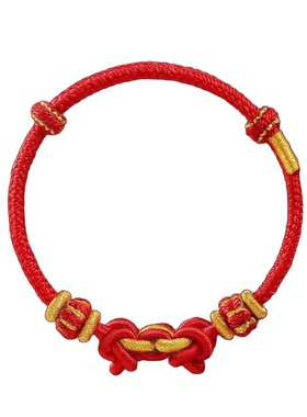 马年本命年马鞍结红绳手链纯手工编织男女情侣手绳本命年红色手绳