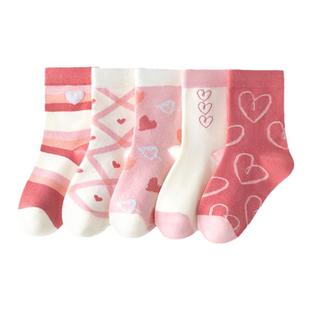 儿童袜子秋款纯棉袜女孩宝宝秋冬季童袜女宝男童女童春秋薄款棉袜