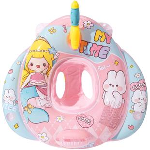 儿童游泳圈男女童加厚泳圈水上救生圈腋下圈宝宝小孩游泳浮圈装备