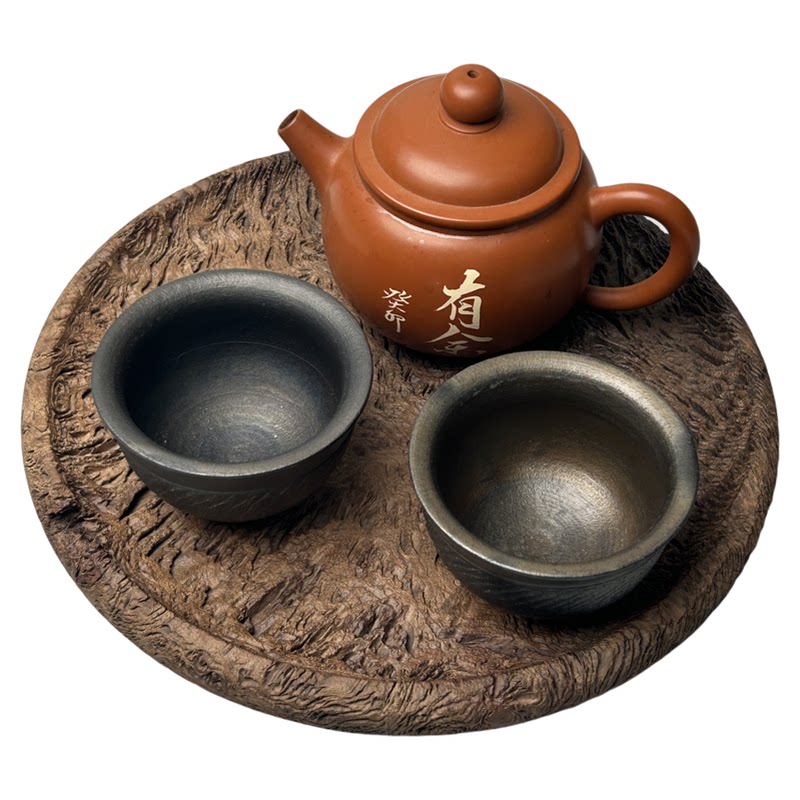 云南铁栎木树瘤干泡台圆盘托盘