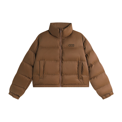 ATRY多色百搭外套国潮冬季保暖防寒拉链面包服女款立领短款羽绒服