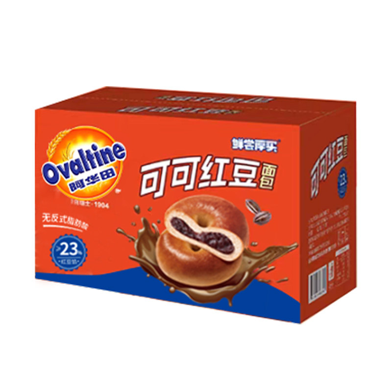 鲜尝厚买阿华田可可红豆面包夹心早餐休闲下午茶抗饿整箱点心