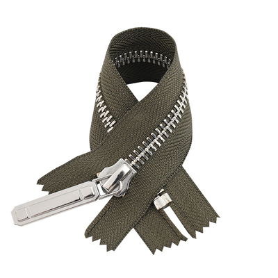 8号纯铜y型裤子门襟口袋金属拉链