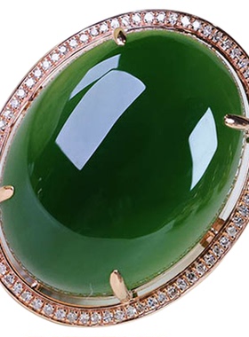 原创设计翡翠金镶玉手饰送妈妈礼