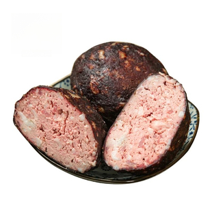 猪血丸子贵州特产血豆腐下饭菜家常炒菜农家自制烟熏血粑圆子香干