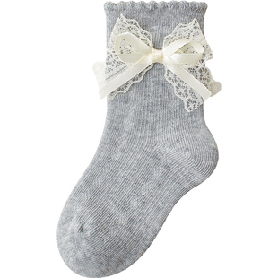 喜得瑞婴儿袜子秋冬纯棉儿童韩系花边公主袜宝宝女童无骨中筒袜子