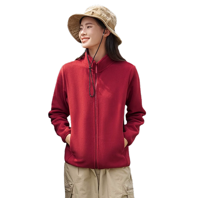 摇粒绒外套女秋冬新款运动上衣