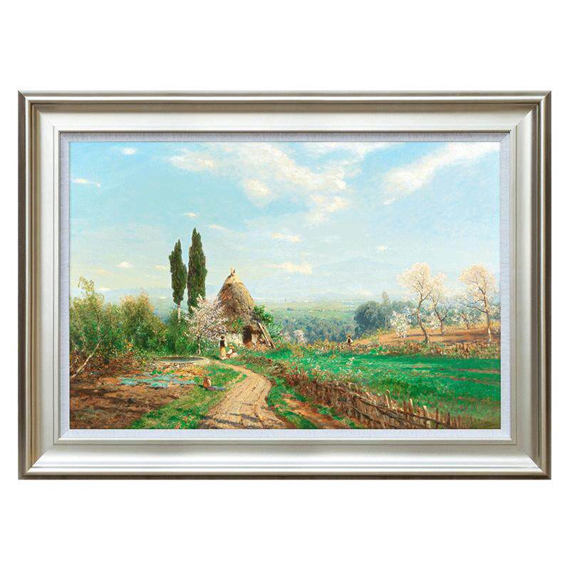 风色田园风景油画美式餐厅装饰画