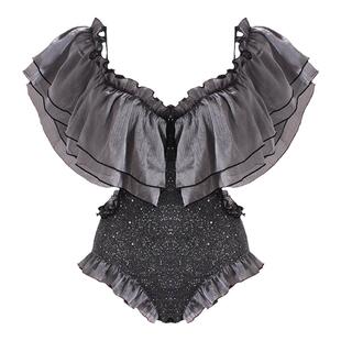 性感泳衣女款连体显瘦遮肚吊带纯欲风2025新款高级感泡温泉泳装女