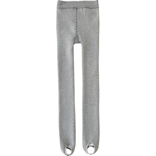 2024秋冬新款外穿女加绒加厚健美裤纯棉连裤袜磨毛薄绒踩脚打底裤