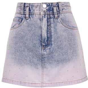 ONLY2025夏季新款重工不规则烫钻设计高腰A字短裤裙裤牛仔裤女