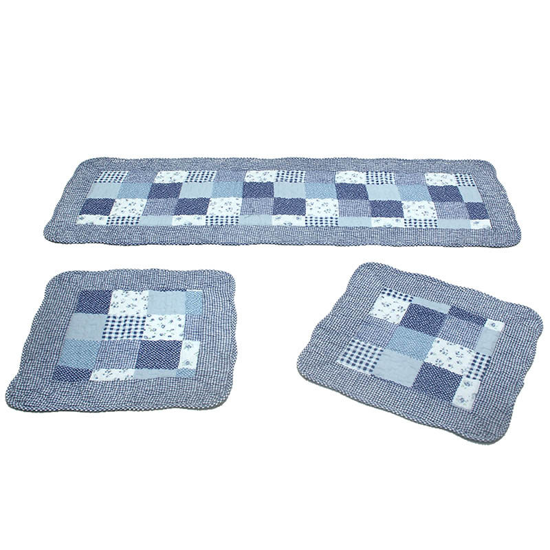 新款包邮绗缝布艺汽车坐垫田园通用车型座垫三件套四季棉布绗缝