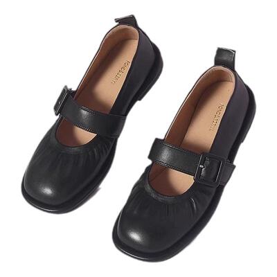 菲伯丽尔皮带扣低跟玛丽珍单鞋