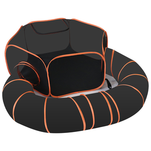 猫玩具猫咪隧道两件套便携可折叠通道自嗨解闷封闭式猫窝网纱帐篷