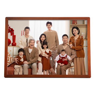 洗照片做成全家福相框相片带打印加冲印婚纱照a3挂墙实木摆台定制