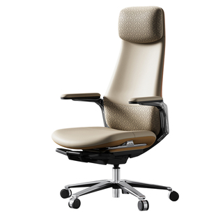 TOMU【门店同款】登峰办公椅可躺家用椅子 办公室真皮老板电脑椅