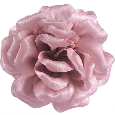 立体玫瑰抓夹欧根纱布艺