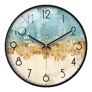 北欧风格创意挂钟客厅家用钟表2026新款时钟卧室静音挂表挂墙装饰