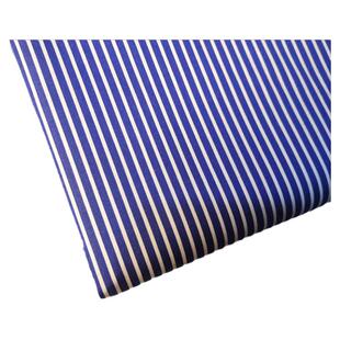 新品蓝白色条纹高支纯棉服装面料夏季男女商务衬衣短袖连衣裙布料