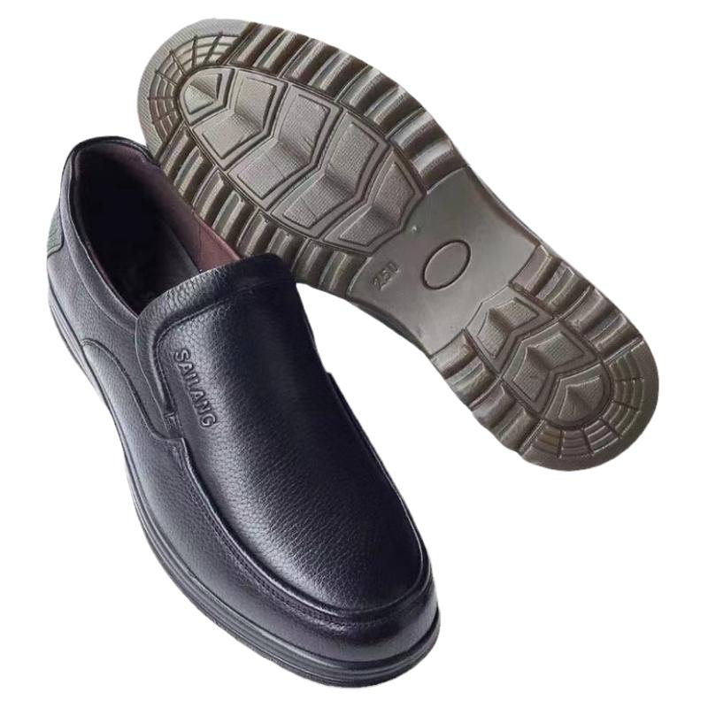 赛狼男皮鞋MEN'S LEATHER SHOES，生胶底