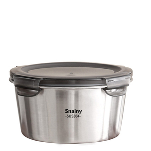 304不锈钢碗食品级密封饭盒带盖酸奶燕麦碗家用汤碗便携个人专用
