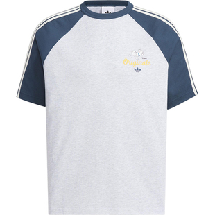 Adidas/阿迪达斯正品三叶草男女休闲宽松印花针织透气短袖KG6685