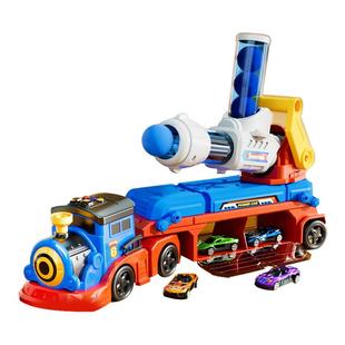 儿童玩具火车变形轨道弹射炮弹车合金小汽车卡车收纳货柜生日礼物