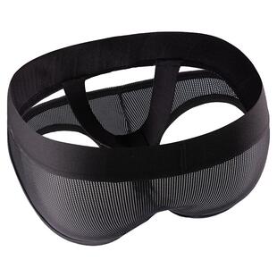 男士性感提臀内裤纯色高叉镂空三角裤男显大JJ套提型翘臀裤衩攻受