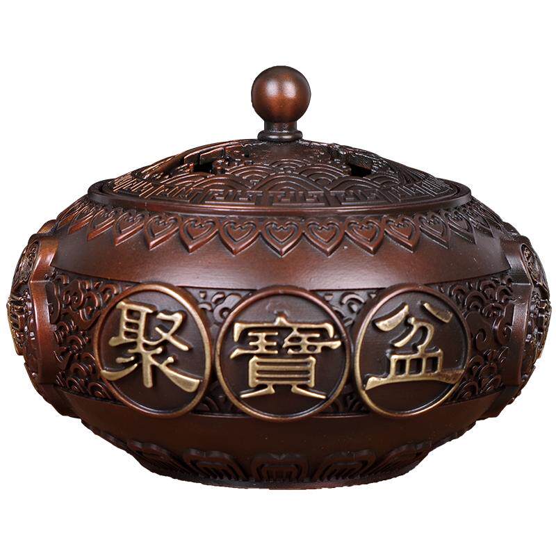 纯铜香炉风水招财办公室装饰品
