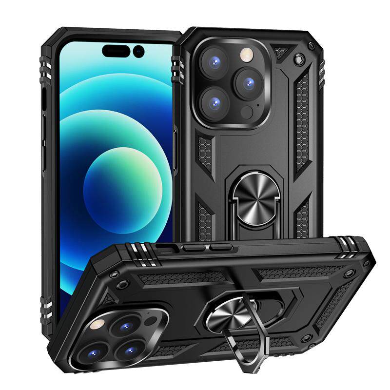 防摔盔甲带指环适用苹果17/16/15promax手机套iphone14手机壳全包防撞13pro保护套12外壳硅胶11支
