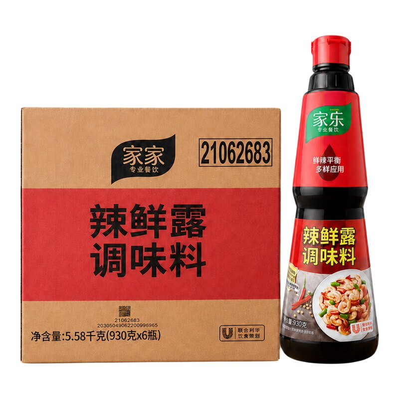 家乐大辣鲜露930g*6瓶整箱调味料