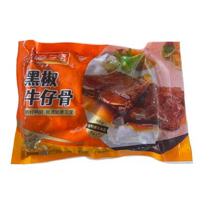恒隆黑椒牛仔骨400g冷冻半成品