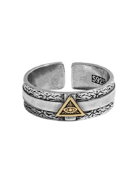 原创设计上帝之眼单身戒指男