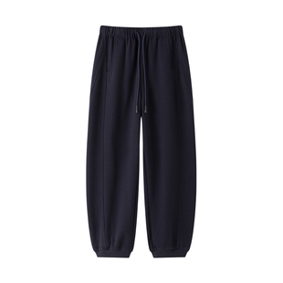 【惰性单元】束口卫裤丨CHICJOJO休闲裤女26春新款藏青九分糯米裤