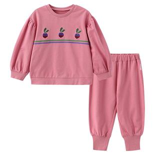 moimoln小云朵童装春夏女童卫衣卫裤女宝宝上衣裤子运动套装