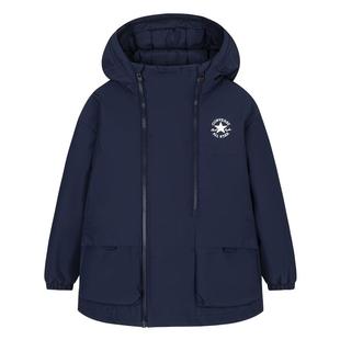 匡威男童羽绒服2025冬季新款中大童加绒加厚连帽短款上衣外套