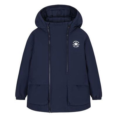 匡威男童羽绒服2025冬季新款中大童加绒加厚连帽短款上衣外套